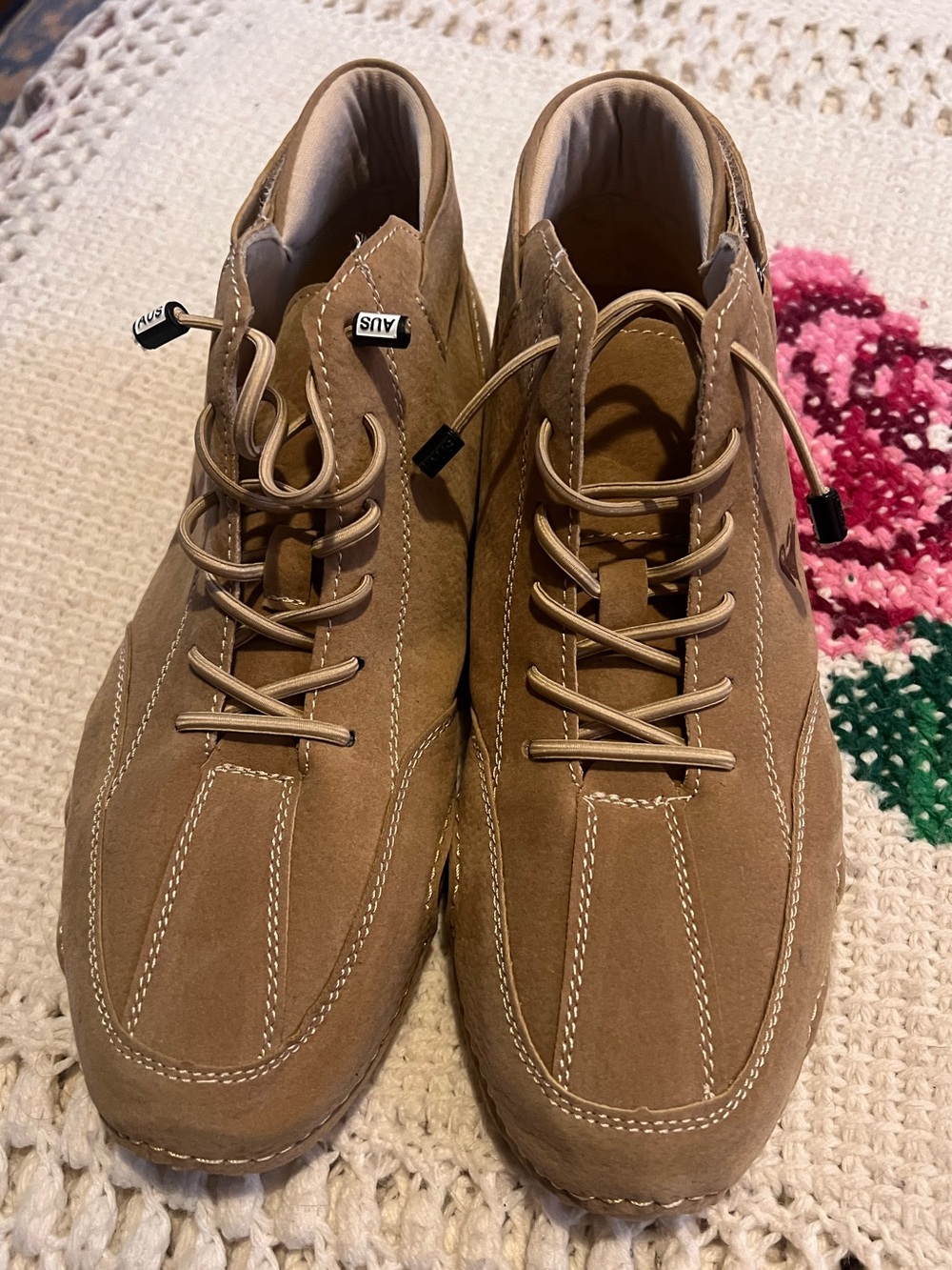 LDECK Tan Driving Boots EU 41 Men’s 8/8.5 NWOT 🐏 Bungee Laces